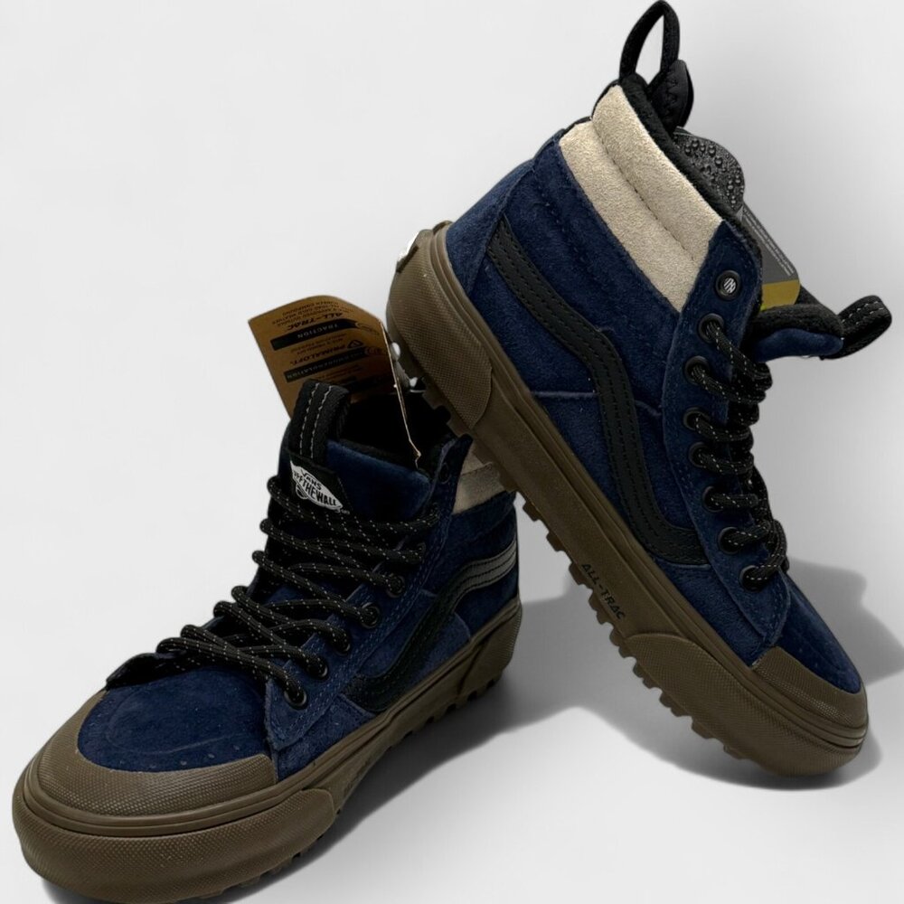 Vans SK8-Hi MTE-2 Utility Gum Navy Khaki Women’s 5.5 Winter Boots NWT - Picture 6 of 13